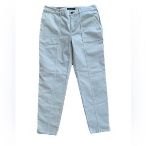 Garnet Hill Khaki Slim Utility Chino Pants ~ NWT ~ Sample ~ Size 6 ~ Cotton